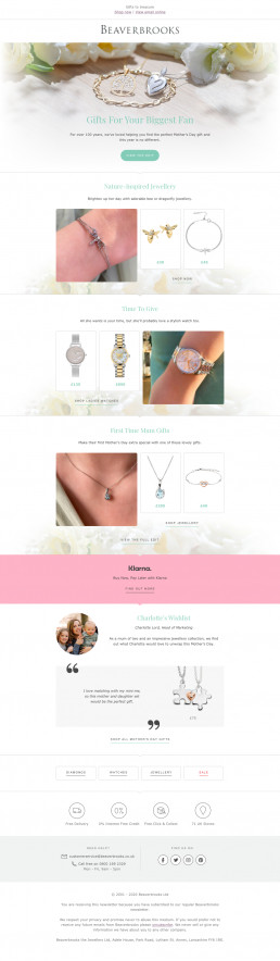 Beaverbrooks Mother's Day Email